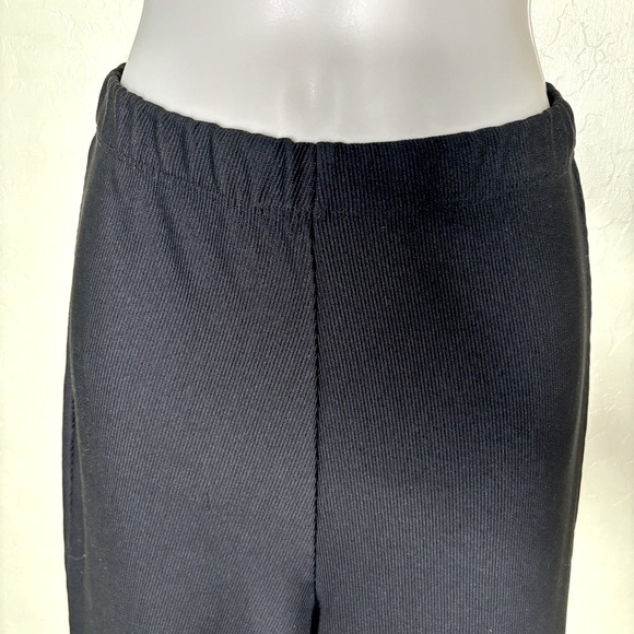 Windsor Black Wide Leg Ribbed Women's Elastic Waist Pants Size S - Picture 3 of 7